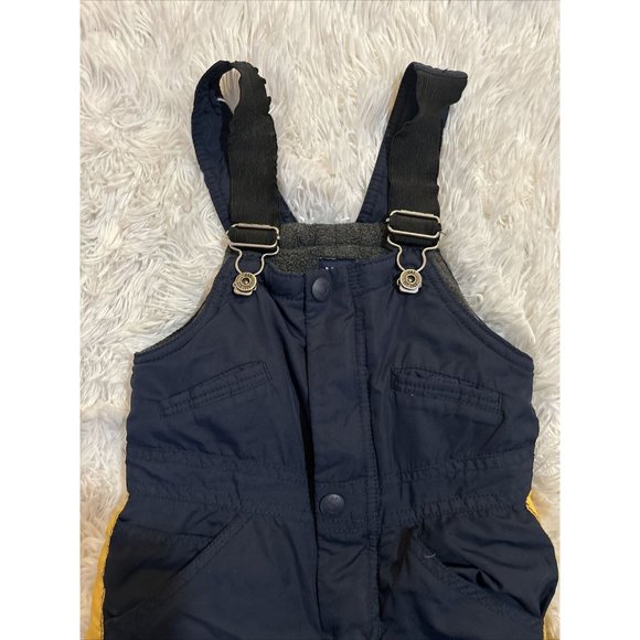 Gap Snow Ski Suit Bib Toddler 4t Navy Yellow - Picture 2 of 4